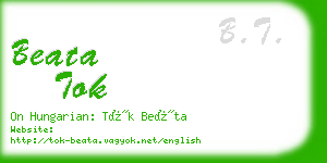 beata tok business card